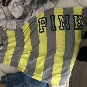 Striped Kids Top - Gray and Yellow